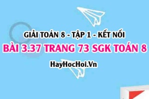 Giải bài 3.37 trang 73 Toán 8 Tập 1 SGK Kết nối tri thức